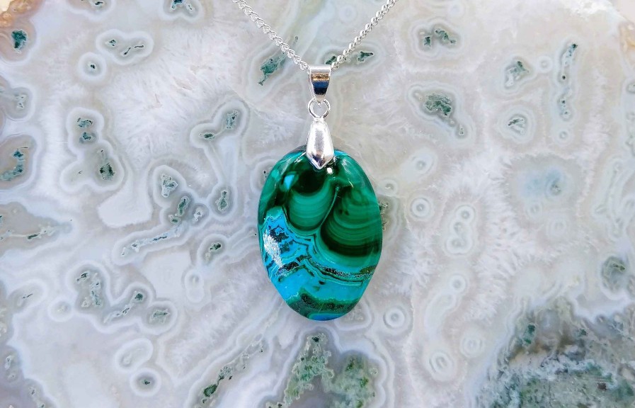 Colliers & Pendentifs reve de bijoux | Adorable Chrysocolle Malachite