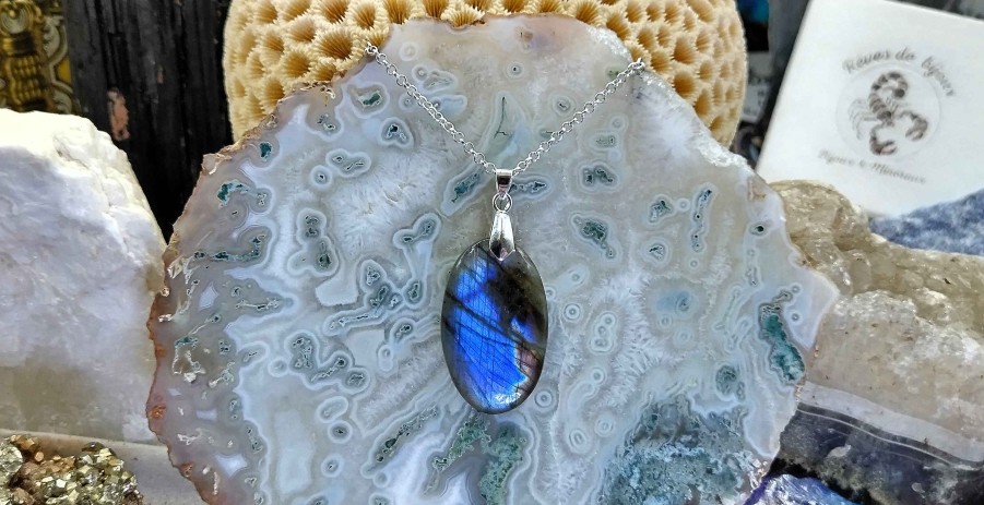 Colliers & Pendentifs reve de bijoux | Labradorite Bleue