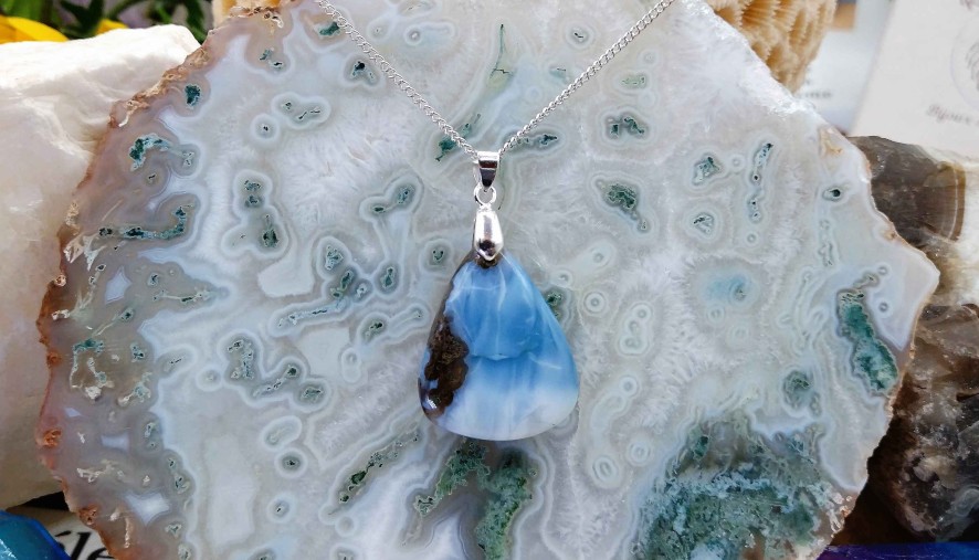 Colliers & Pendentifs reve de bijoux | Tr S Belle Opale Bleue Owyhee